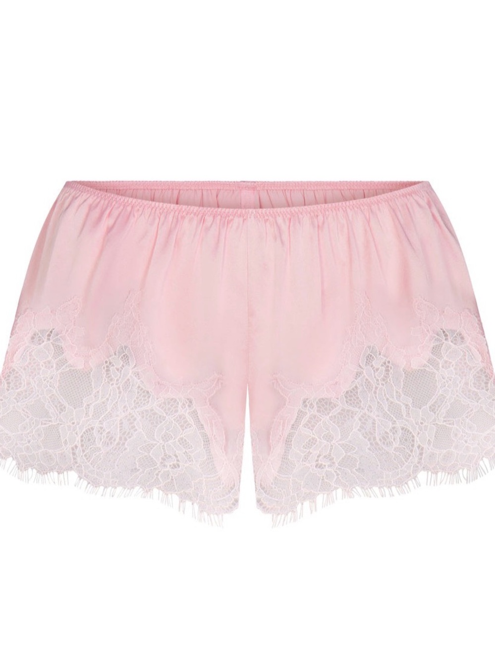 Skims Silk Lace Shorts Peony Tonal Size Large NWT